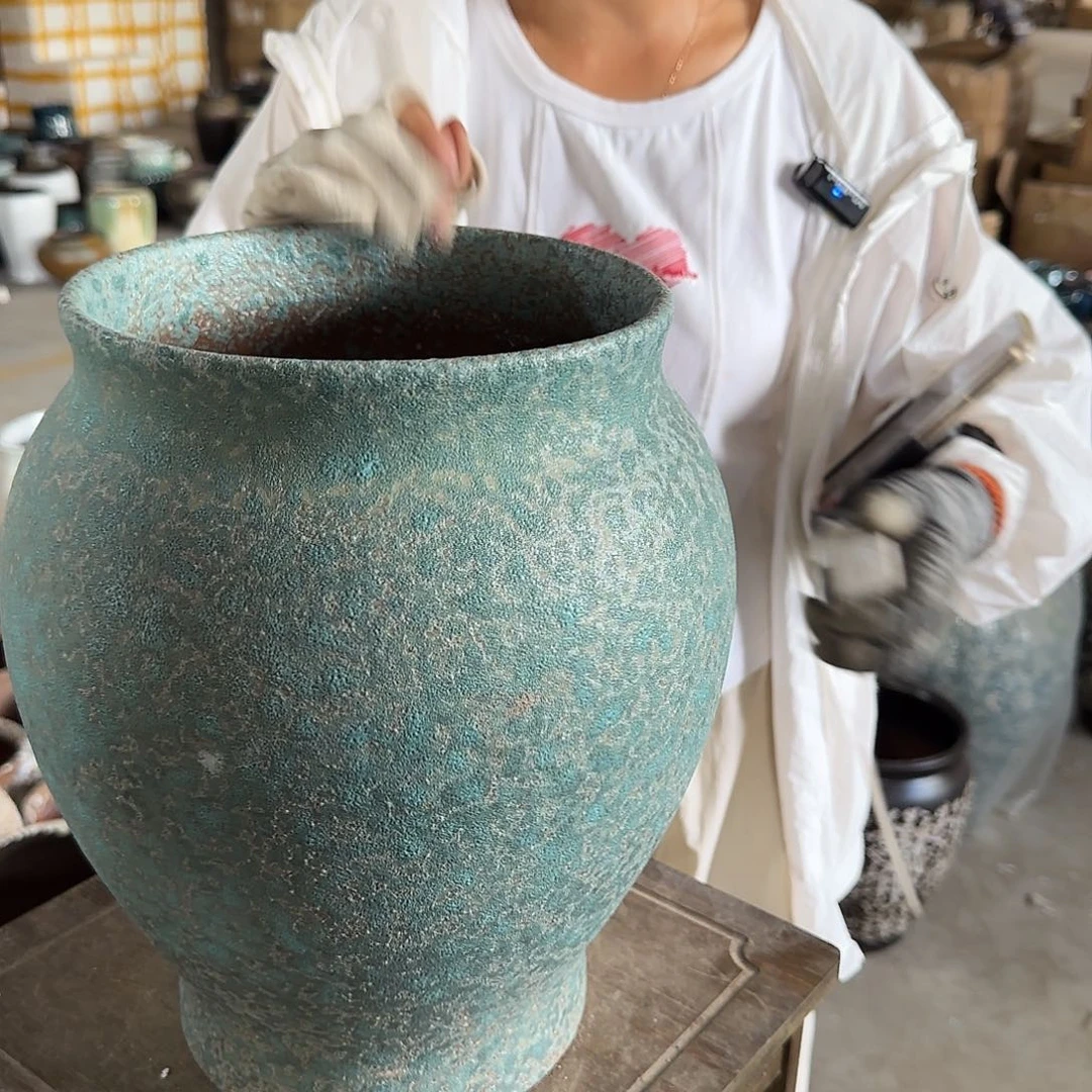 紫砂花盆王嫂花盆0721-176高30口20