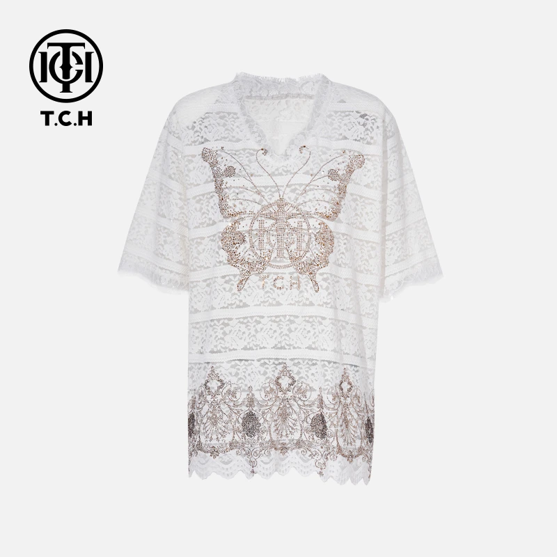 TCH私服烫钻工艺新时尚淑女百搭新潮流套装女T75B07E5082轻奢tch