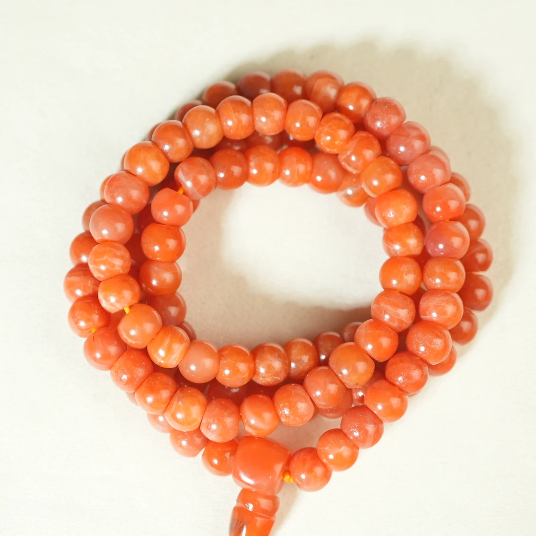 十九世纪南红玛瑙念珠【古珠精选】AABS250210029