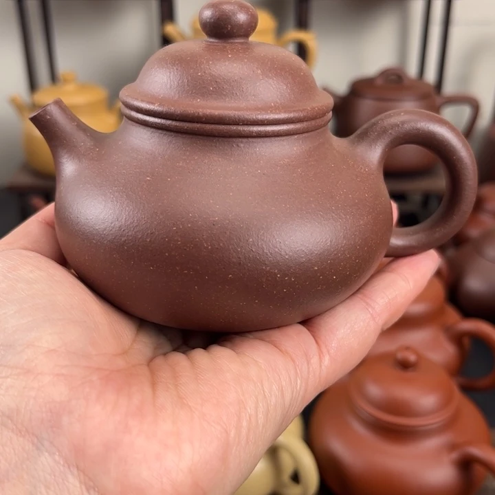 紫砂茶壶手工容天紫泥200cc