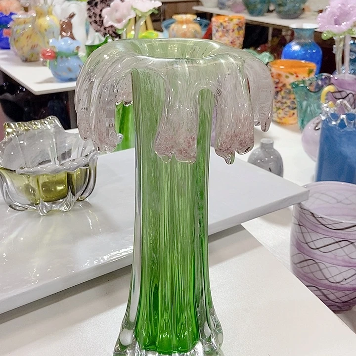 琉璃花瓶高度31厘米7厘米