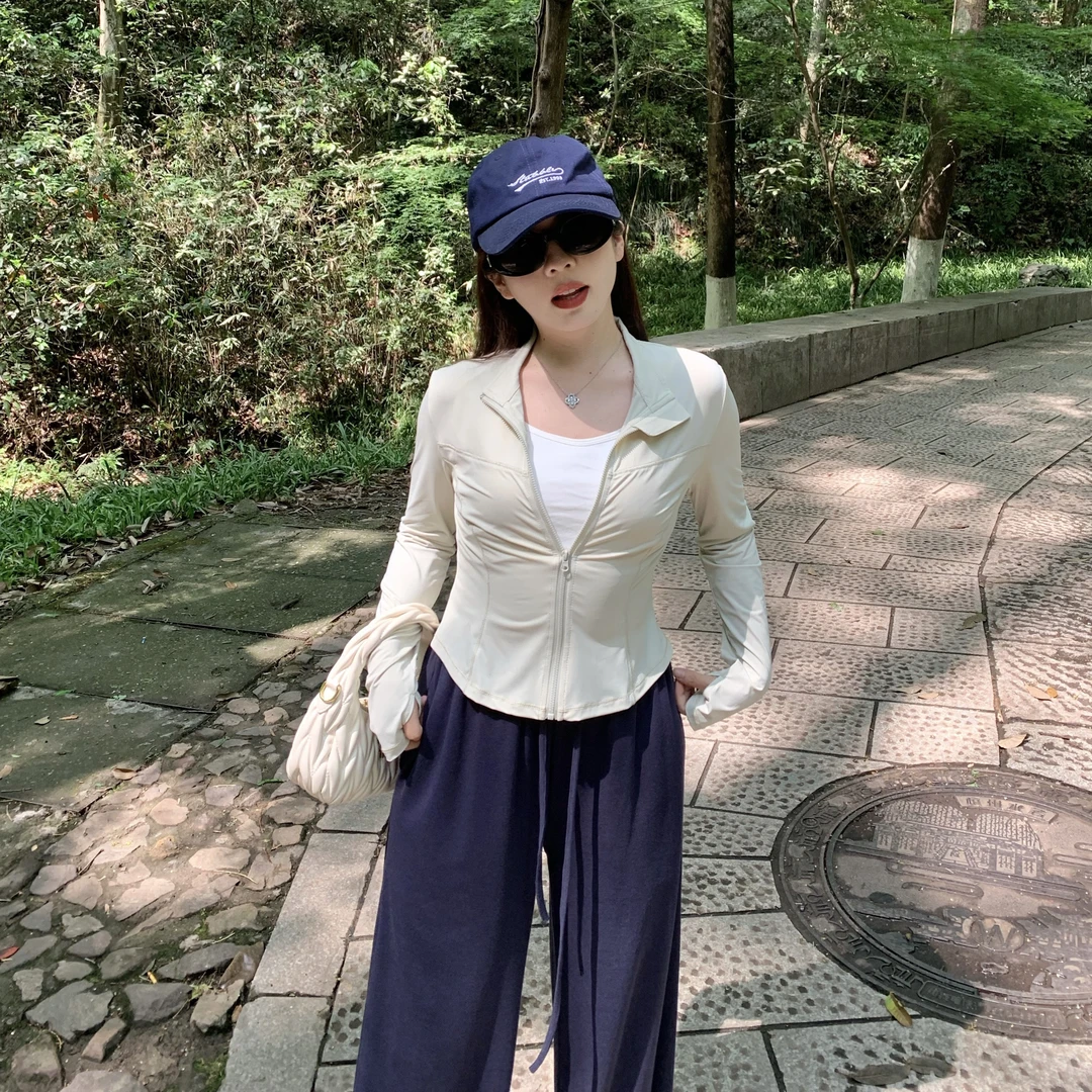 大眼LARGE EYE小个子防晒衣短款女原纱防晒指数50+长款设计感外套