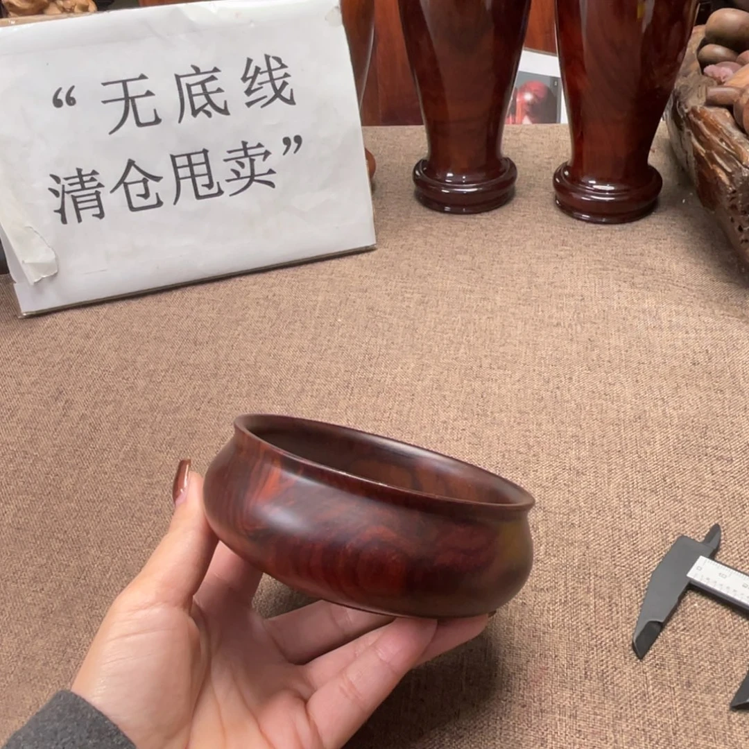 交趾黄檀（大红酸枝）水盂罐