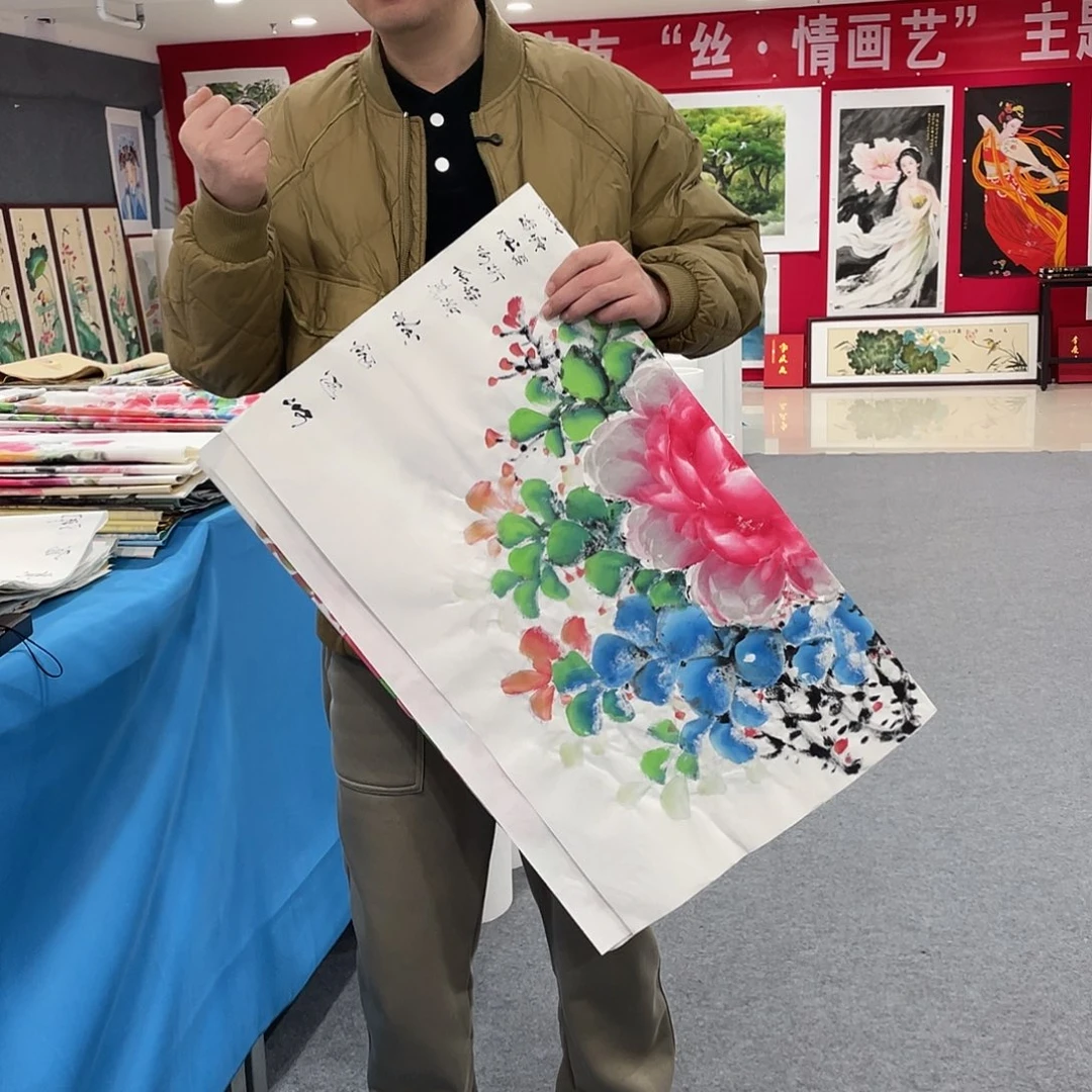 国画今天上午国画作品展示