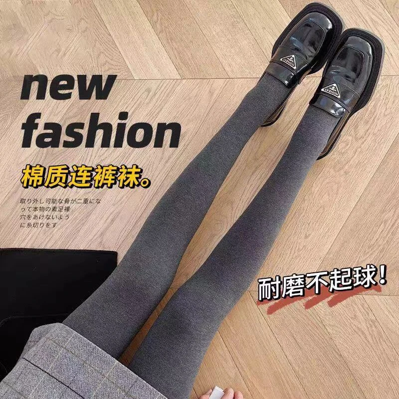 螺纹打底裤高腰显瘦踩脚连脚外穿连袜