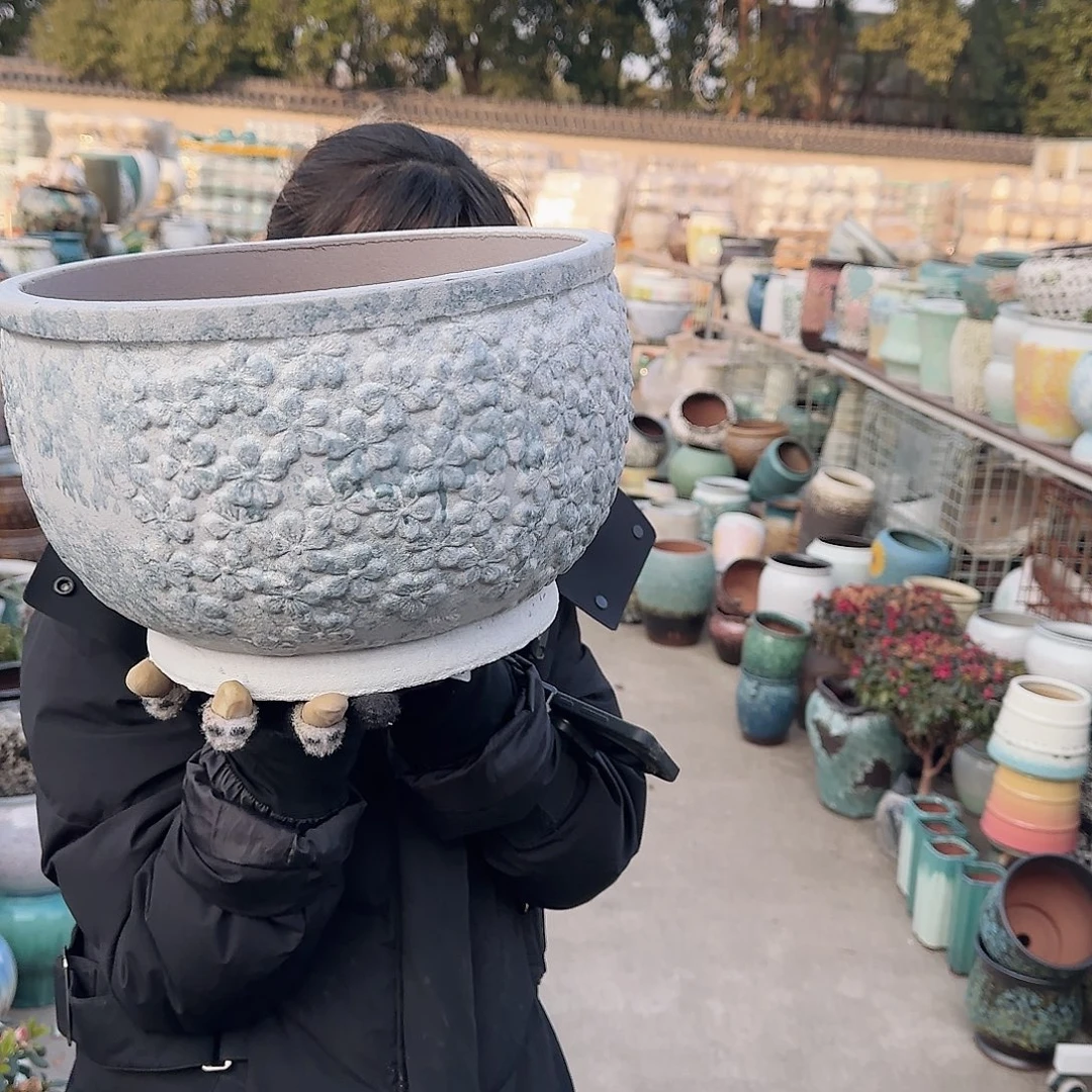 王嫂花盆1225-126高20口29做工不完美