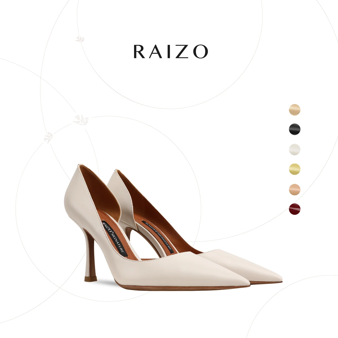 RAIZOS级侧空系列预售高跟气质工作鞋纪念日高跟尖头浅口百搭