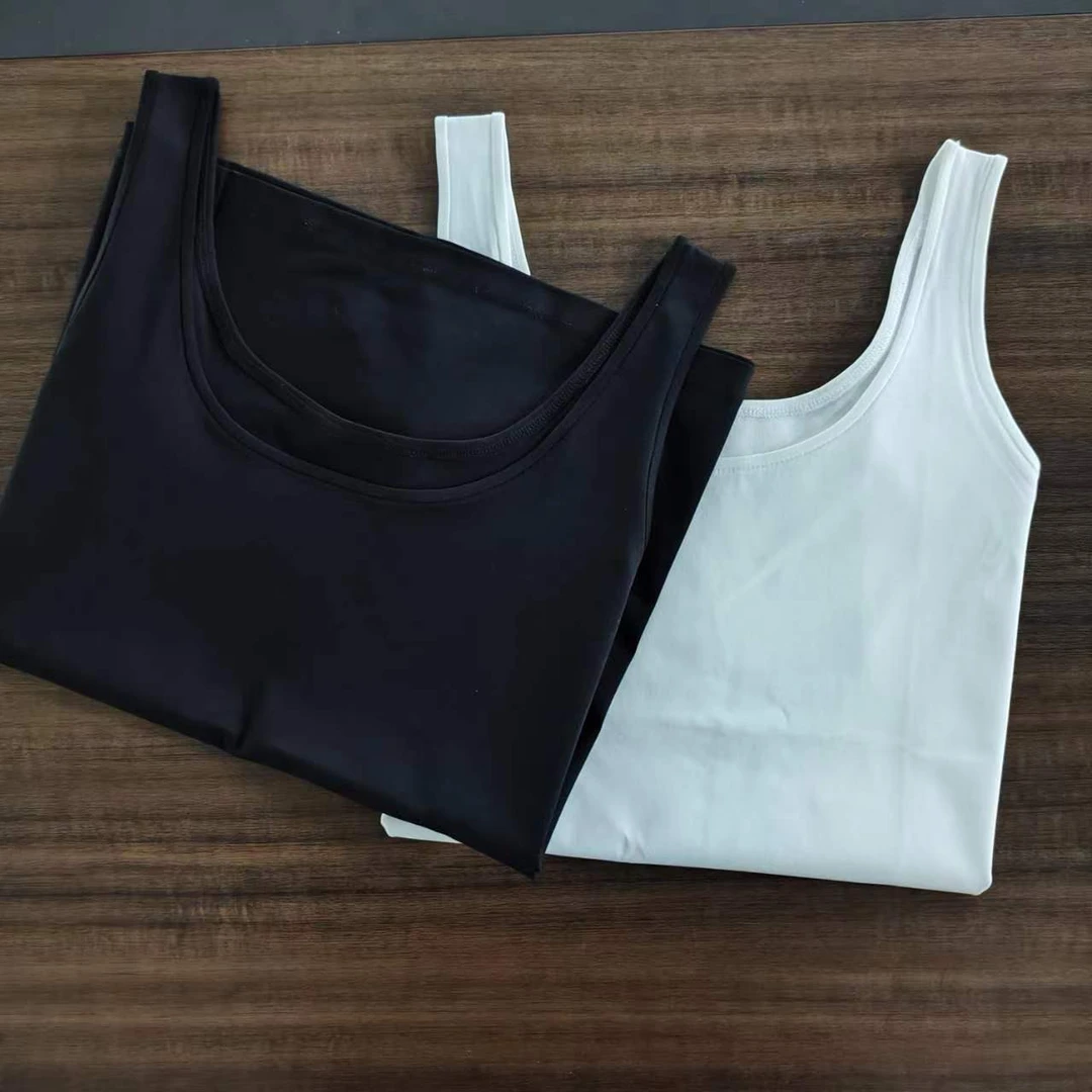 双面丝光棉吊带背心女夏装纯色百搭T07