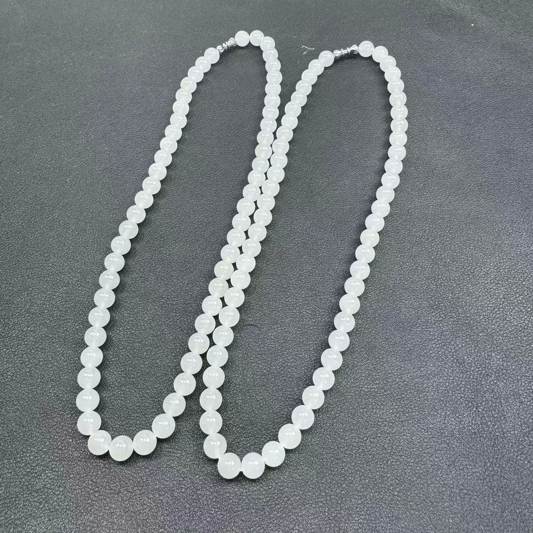 【玉经纶】20046/Q28-和田玉珠链-多样性发其一7mm/约48颗