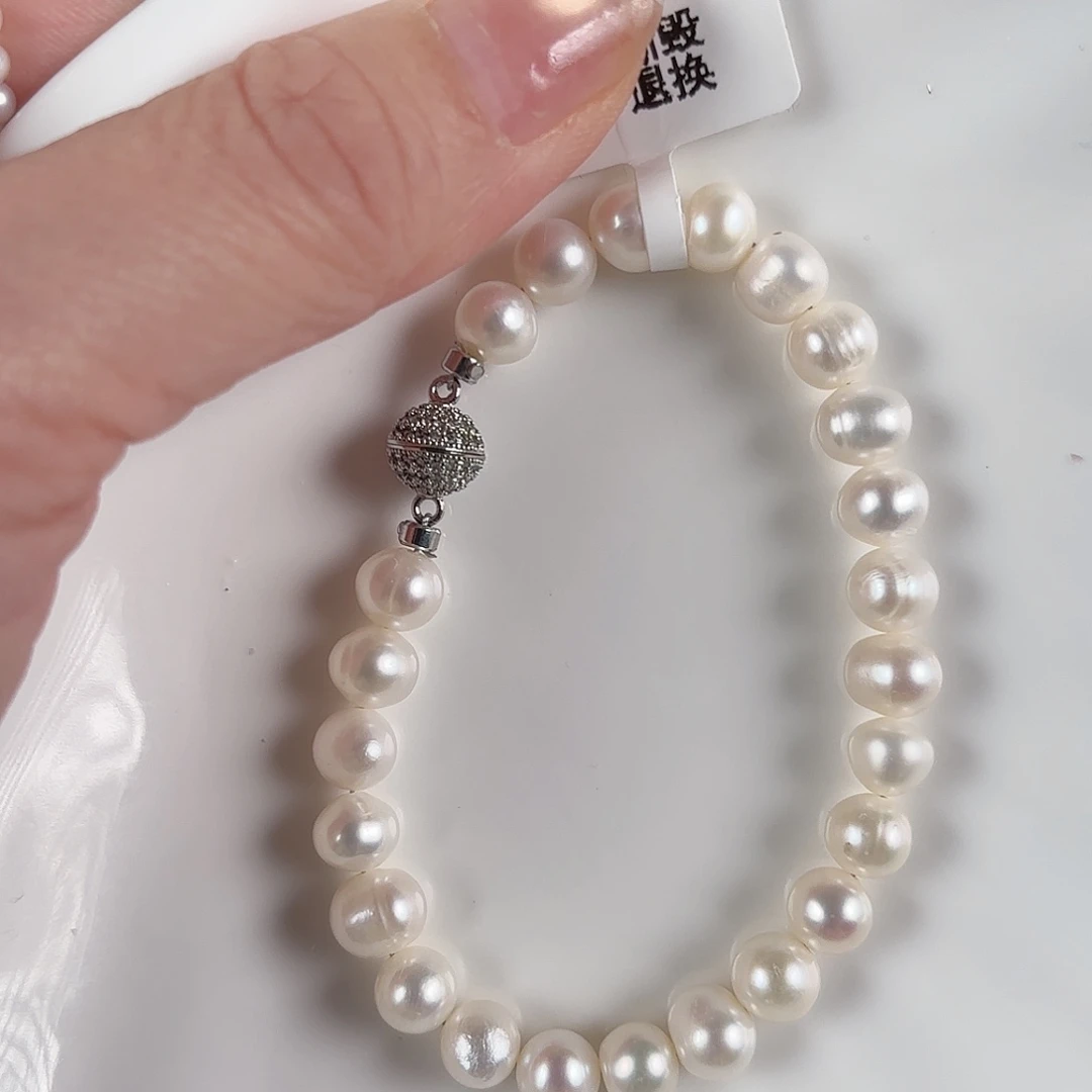 淡水珍珠手绳银S925镶嵌