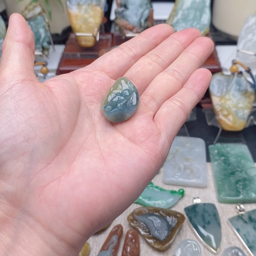 翡翠未镶嵌颈饰缅甸翡翠Ａ货挂件