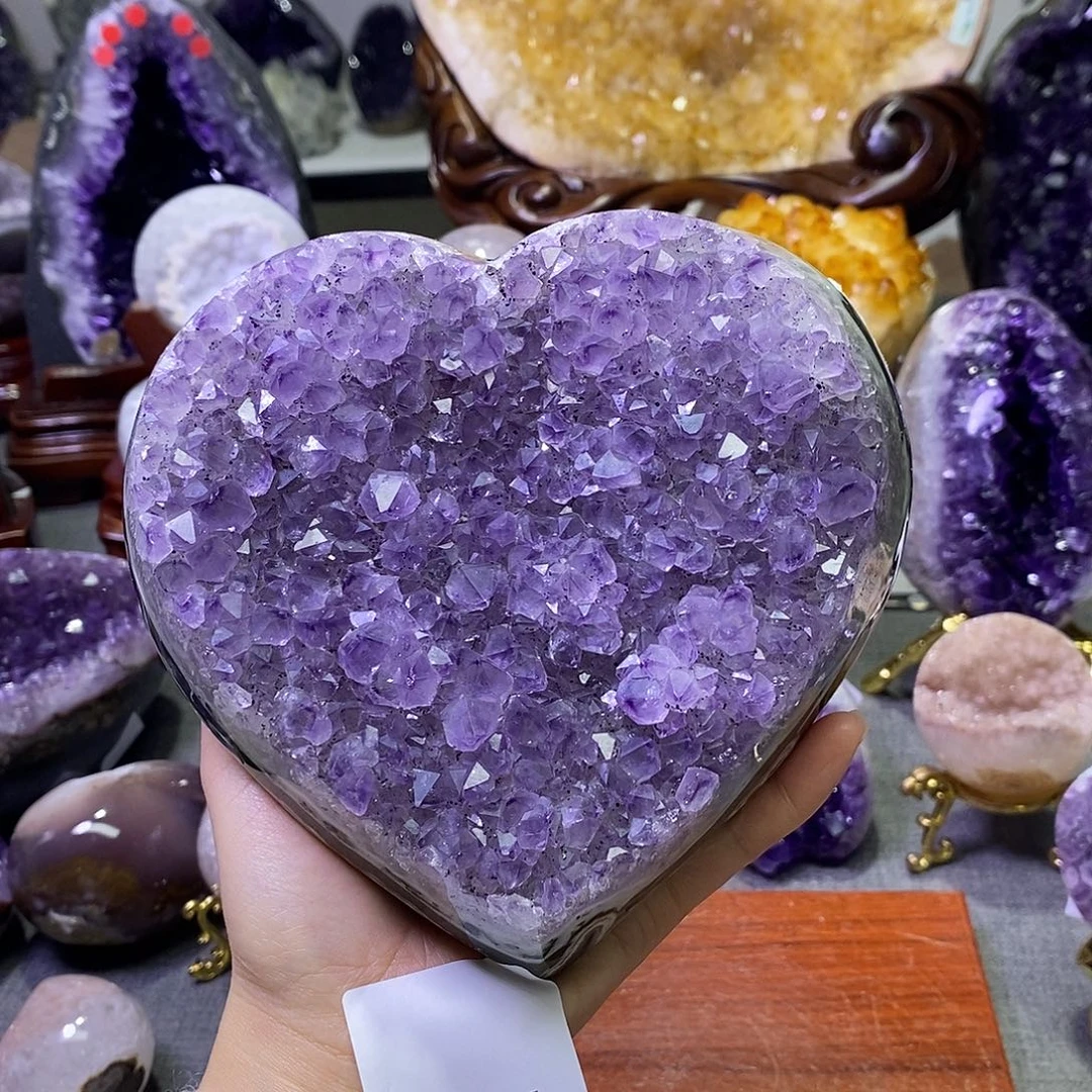 未镶嵌紫晶珠宝半成品