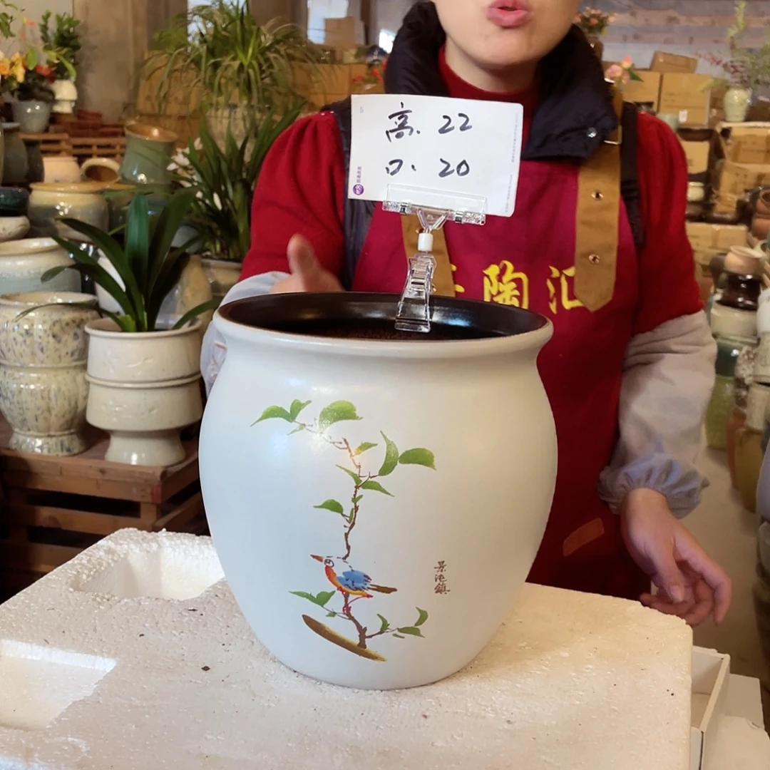 紫砂花盆高度22口径20