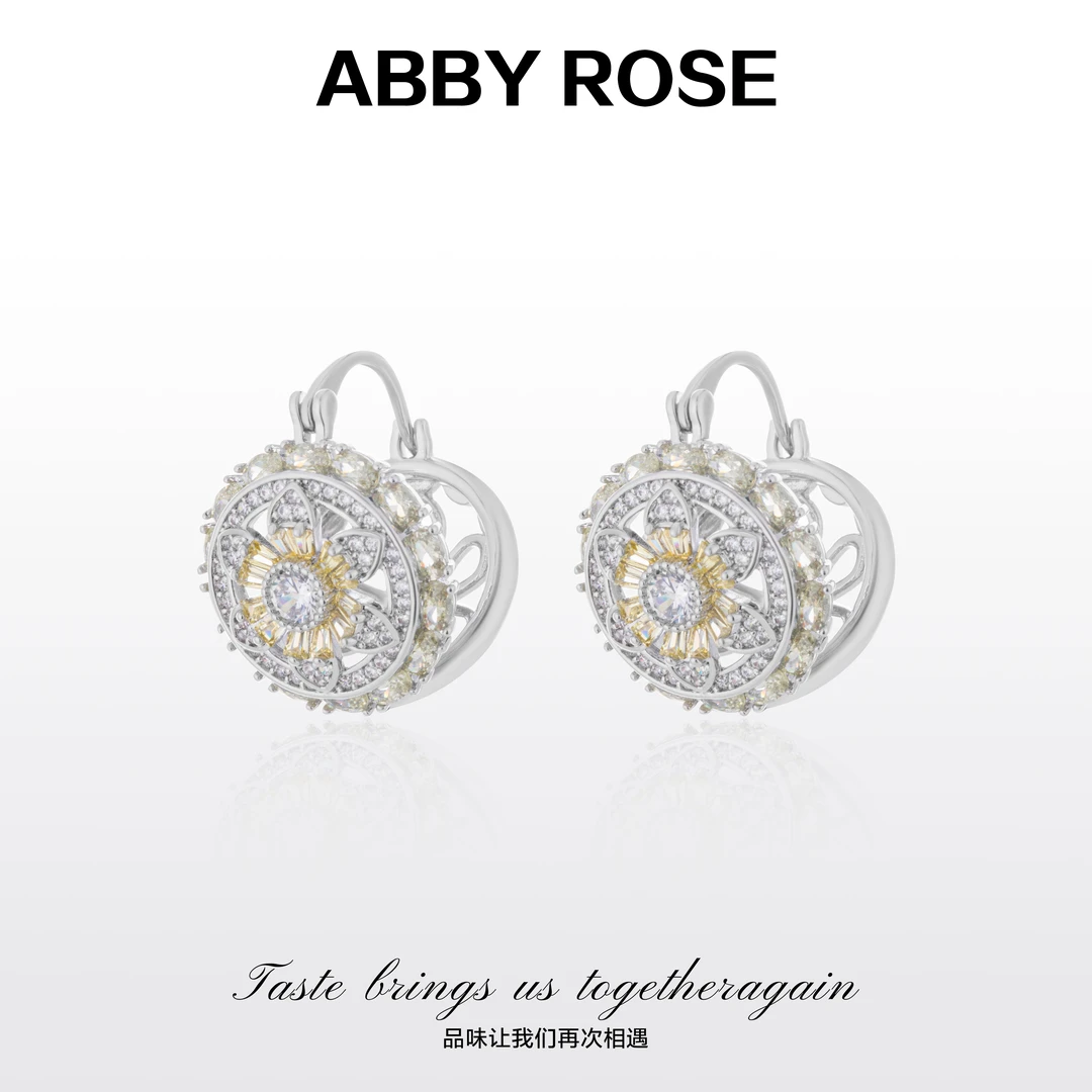 ABBY ROSE轻奢小众花朵耳环F808