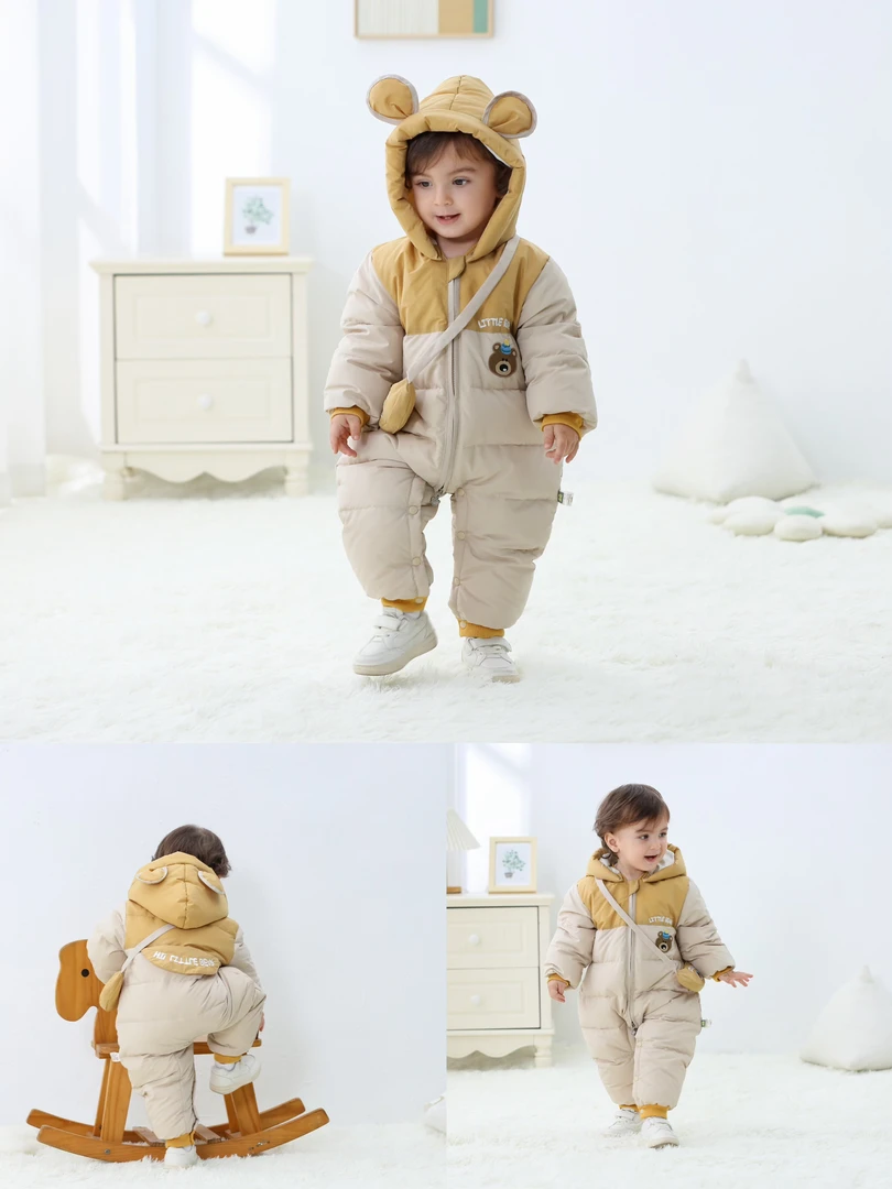 2025春秋装捡漏链接男宝女宝居家外出排扣连体爬爬衣