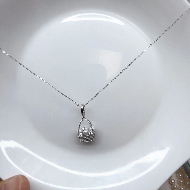 _***晚淡水珍珠银S925镶嵌颈饰