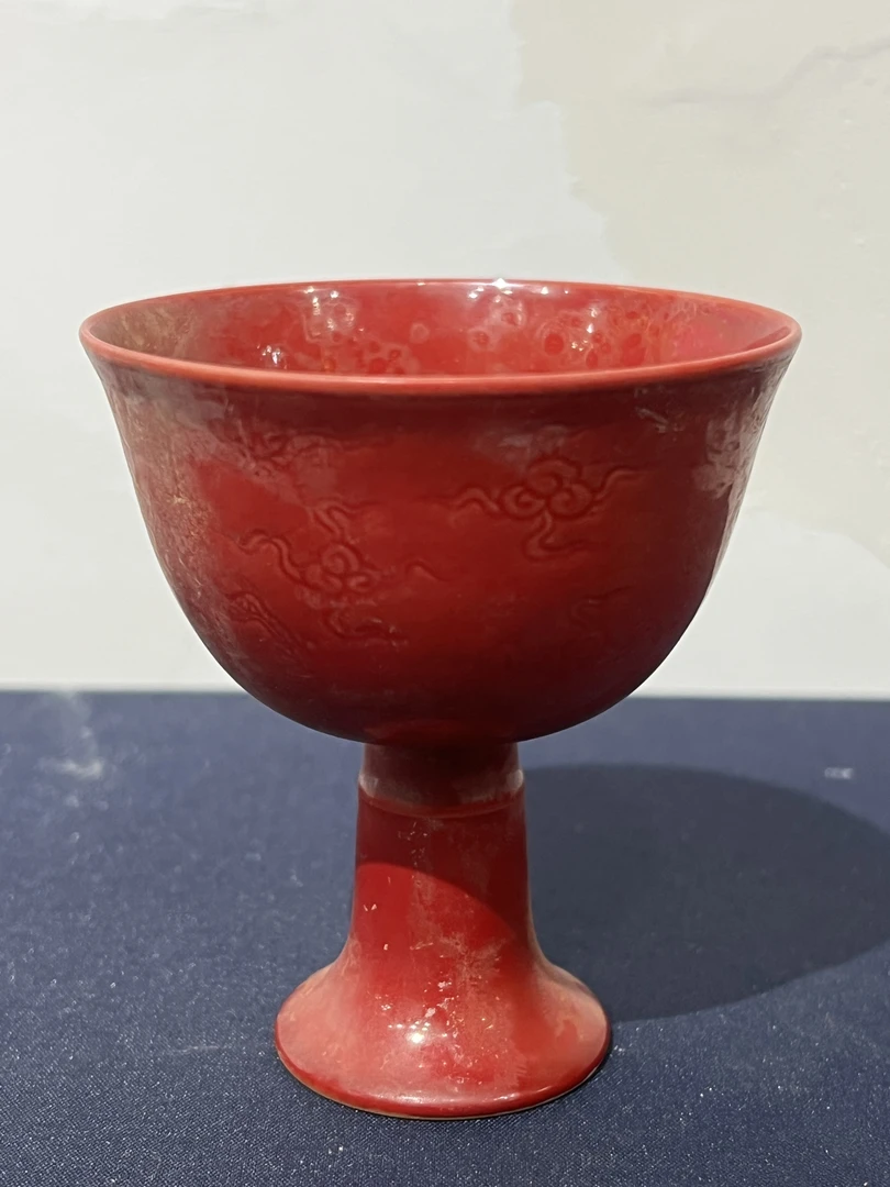 AAA42手工釉红高脚杯 （代拍链接）