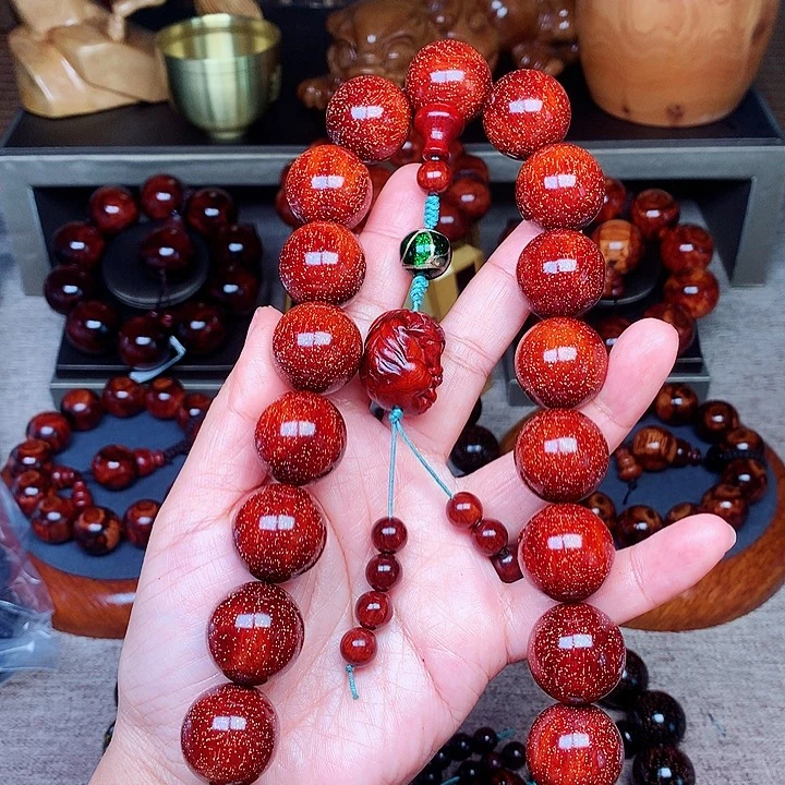 檀香紫檀（小叶紫檀）桃2.0红手持