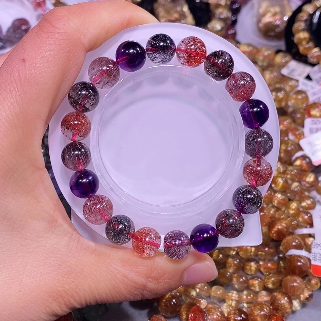 未镶嵌手链水晶超七黑加伦10