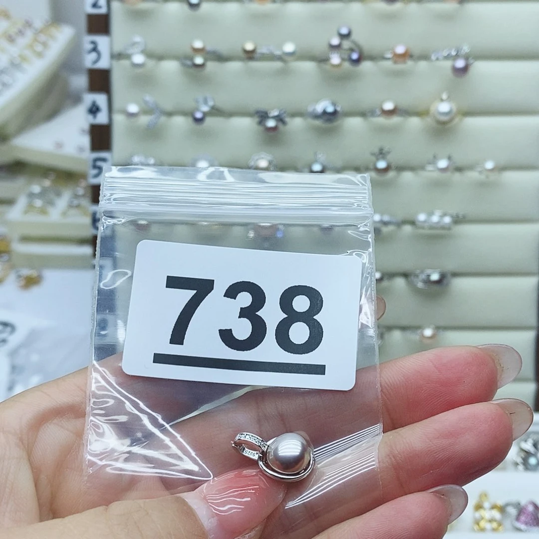 淡水珍珠戒指银S925镶嵌M****?738