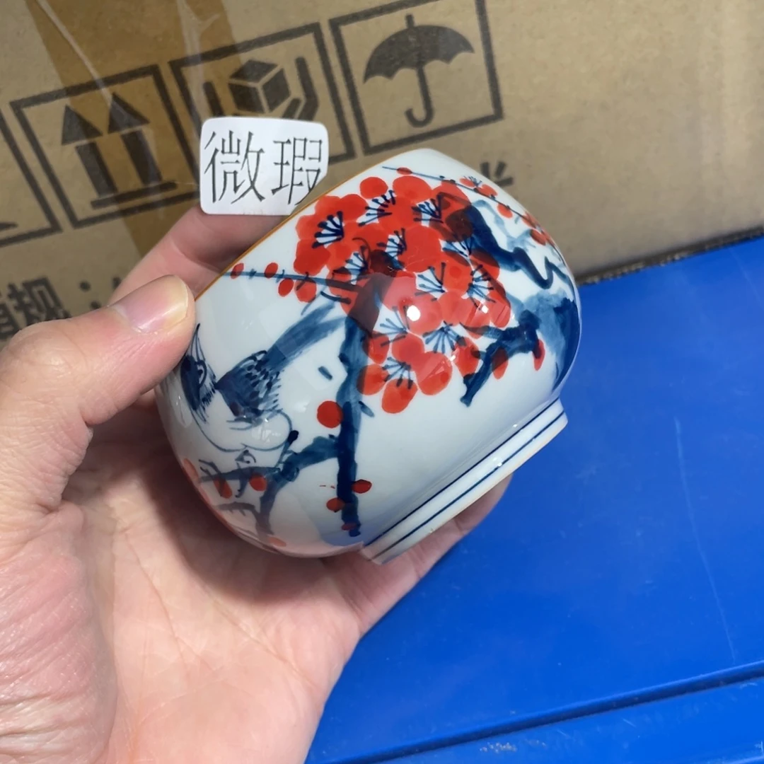 釉下手绘茶具微瑕