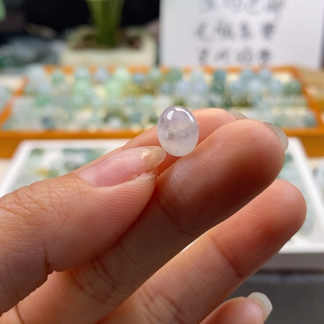 翡翠散珠天然翡翠乌鸡9.7×6.4