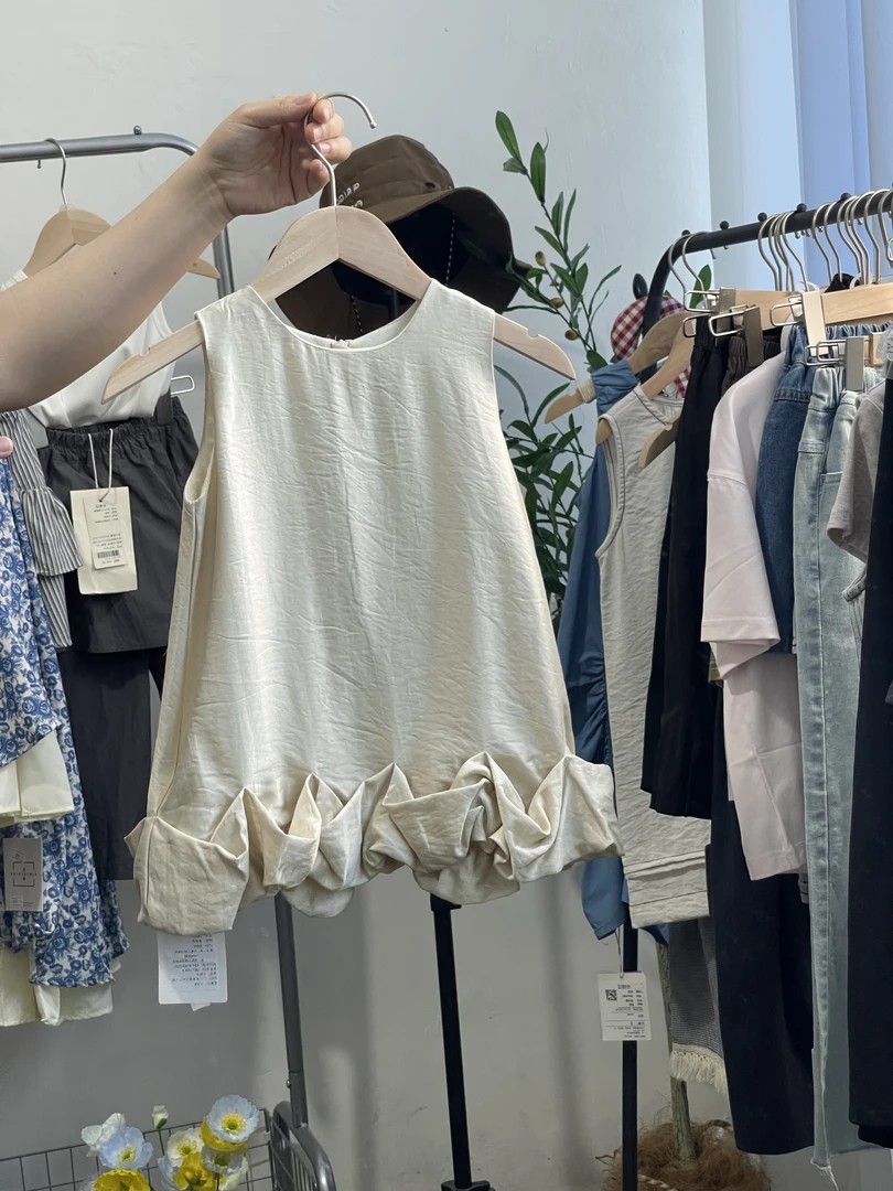 女童礼服2025新款轻奢小众高端女宝宝拼接花边背心裙公主裙生日裙