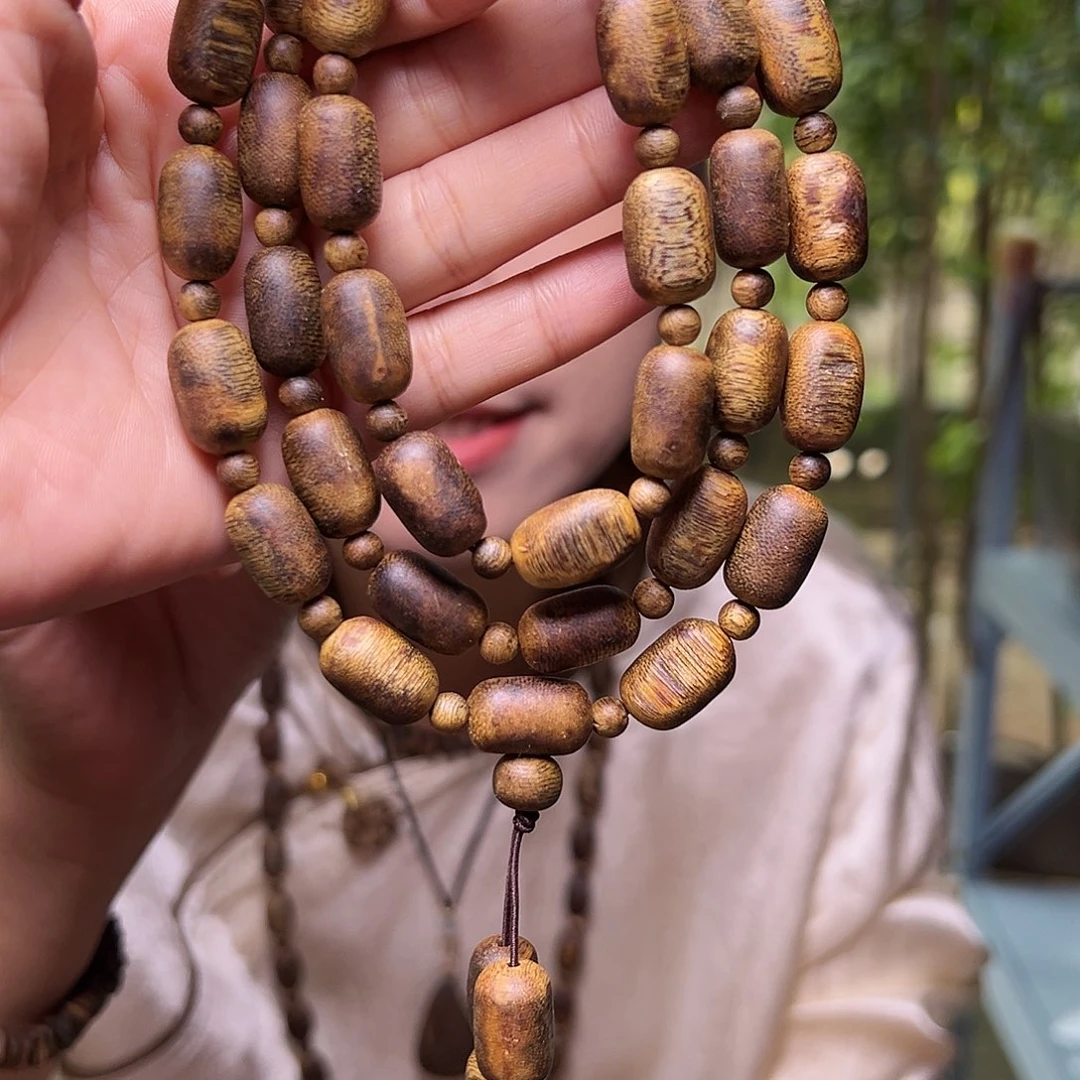 沉香手串海南老白奇金丝蜜结天然留疤珠多样性发其一35克➕