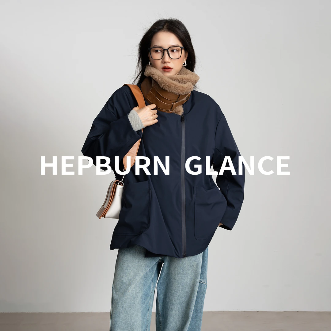 HG/三防面料_90白鹅绒羽绒服羊毛皮毛一体高领夹克中长款派克大衣