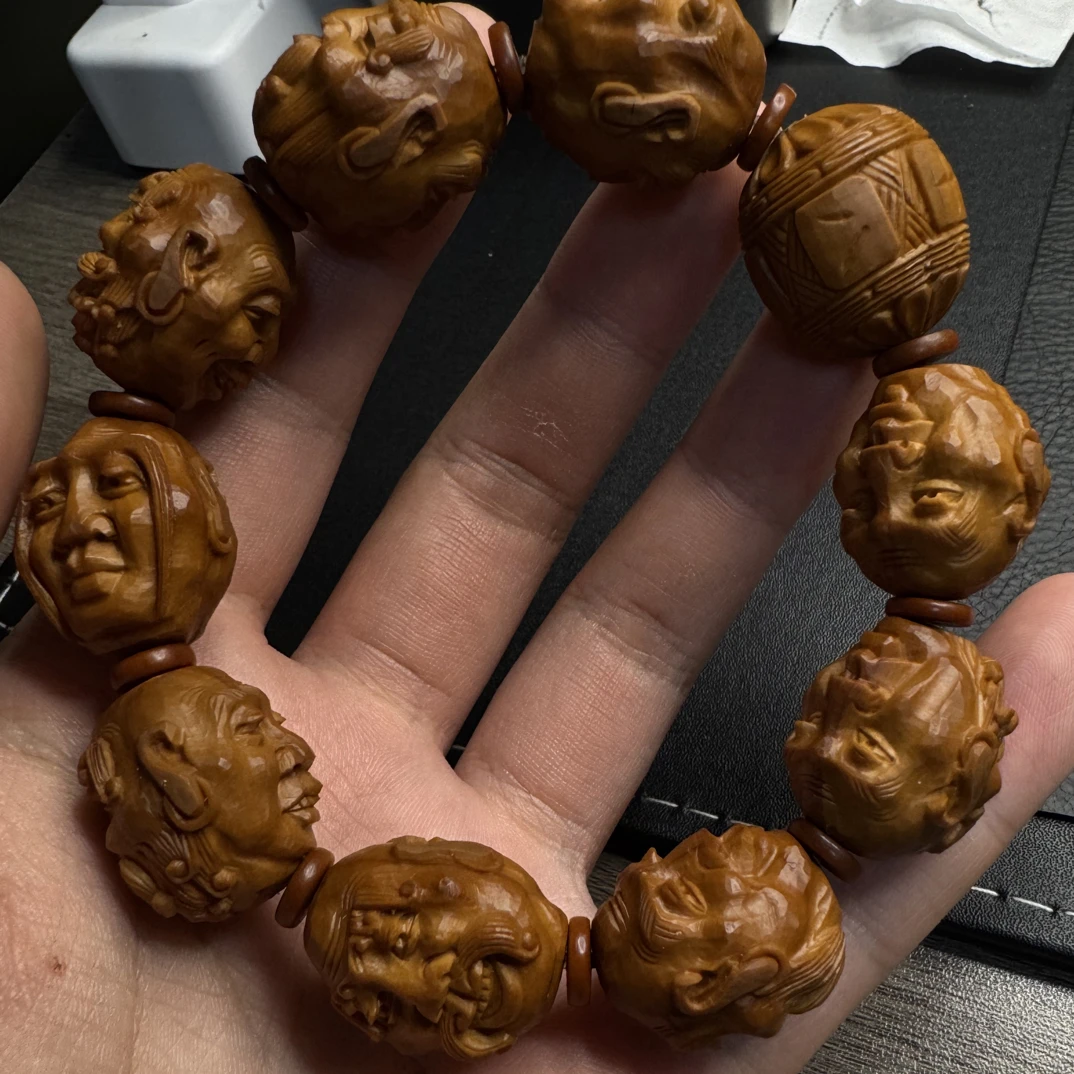 橄榄核核雕尺寸20纯刀须派手工文玩手串手持挂件精品核雕核质红润