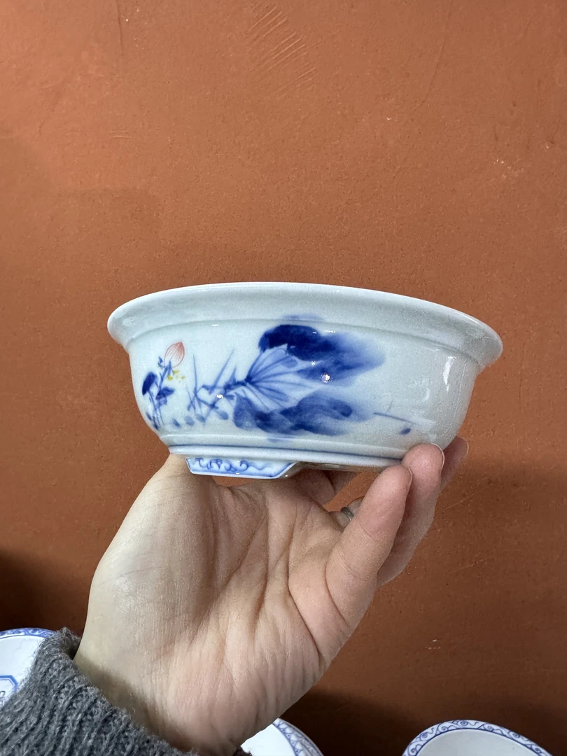 手工手绘陶瓷花盆