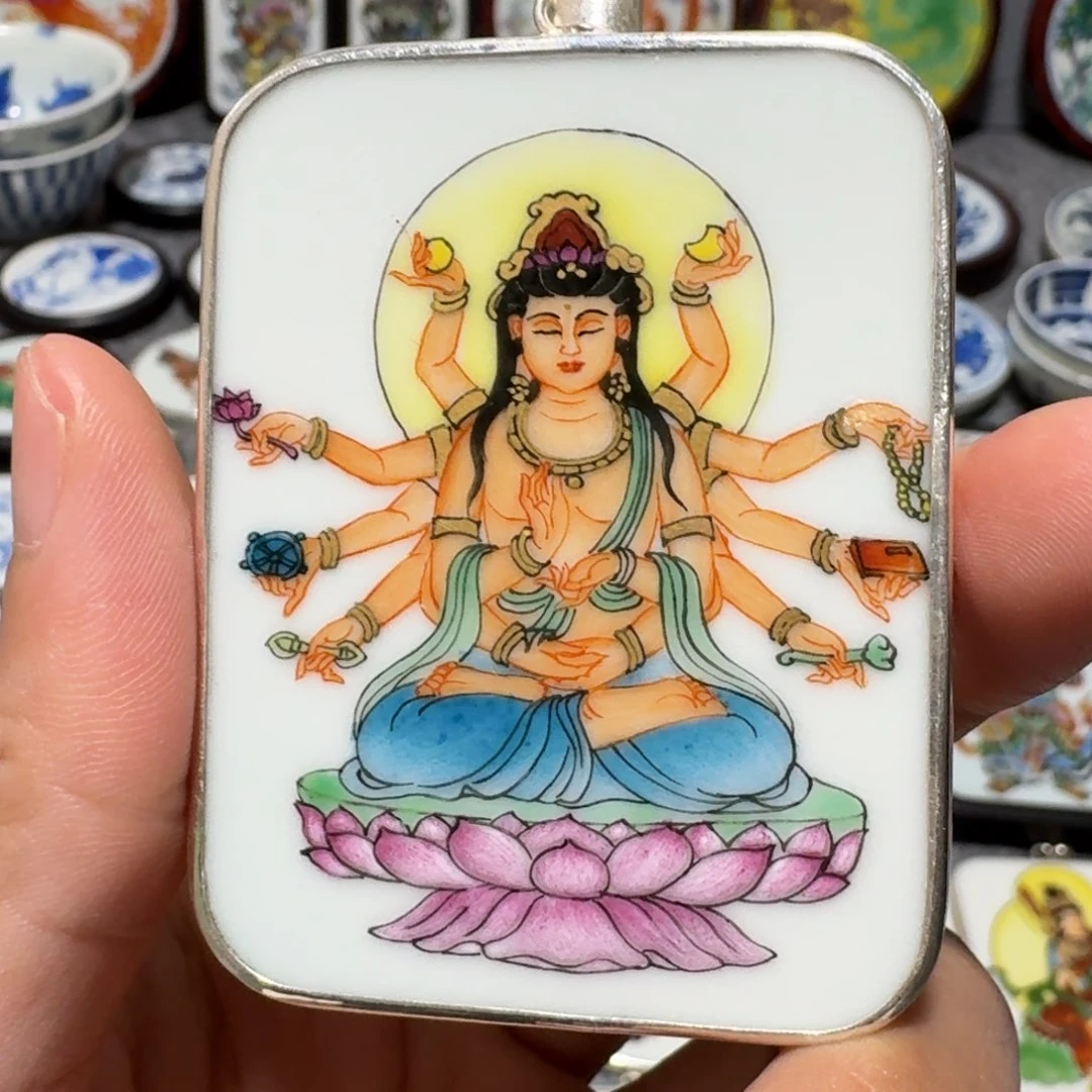瓷片@***马精品挂件一个
