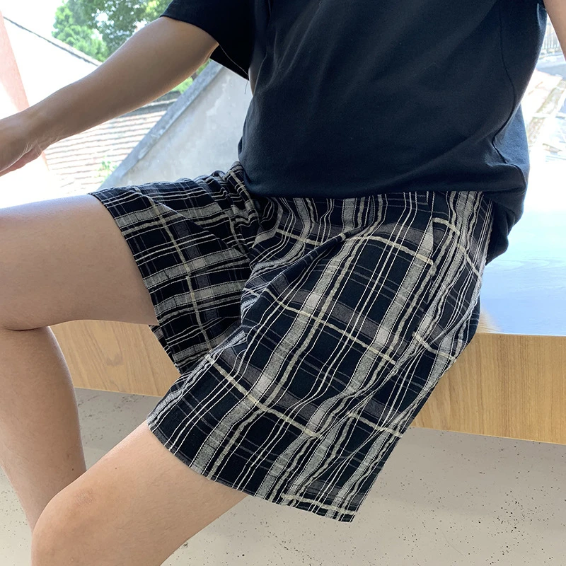08222X  夏款  孕妇托腹格短裤外穿