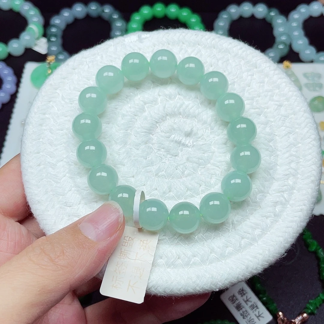 翡翠未镶嵌手链天然缅甸翡翠A货卡11.3