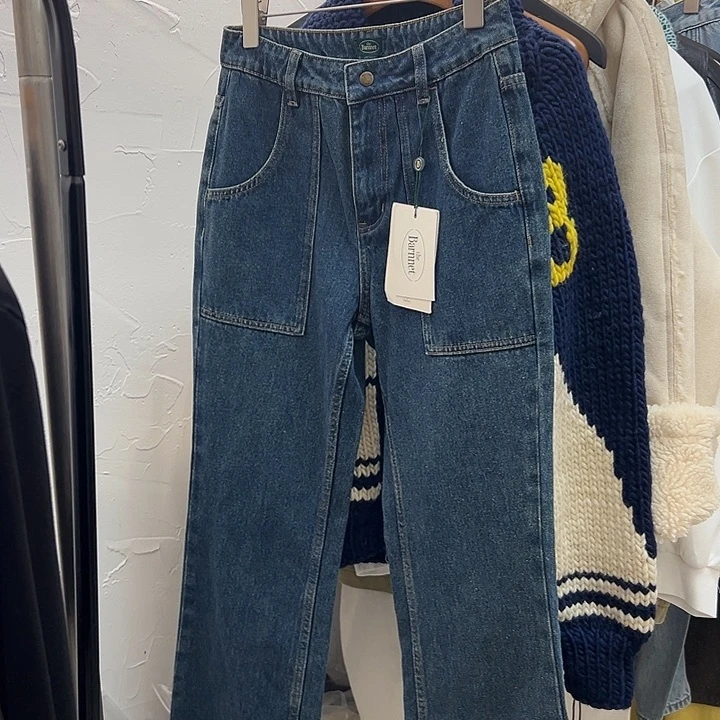 今天新款 深蓝色牛仔裤S