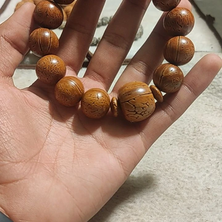 桃核手串文*光珠原生态