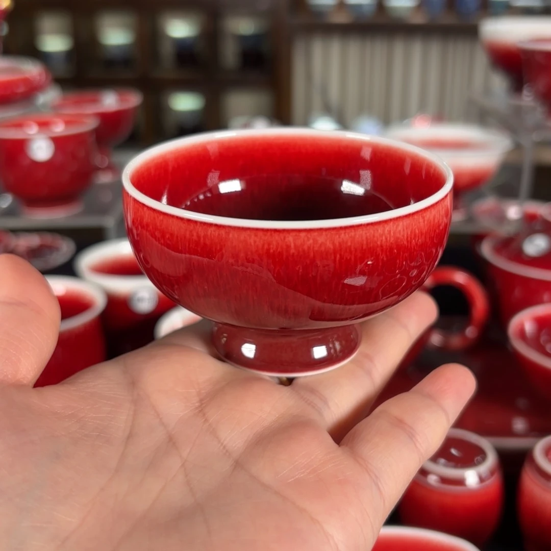 杯子景德镇原矿郎红杯