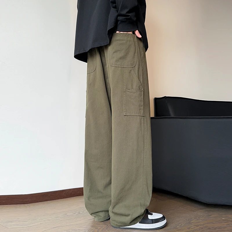 FINALSENSE日系工装裤子宽松纯棉美式复古伐木vibe直筒休闲长裤