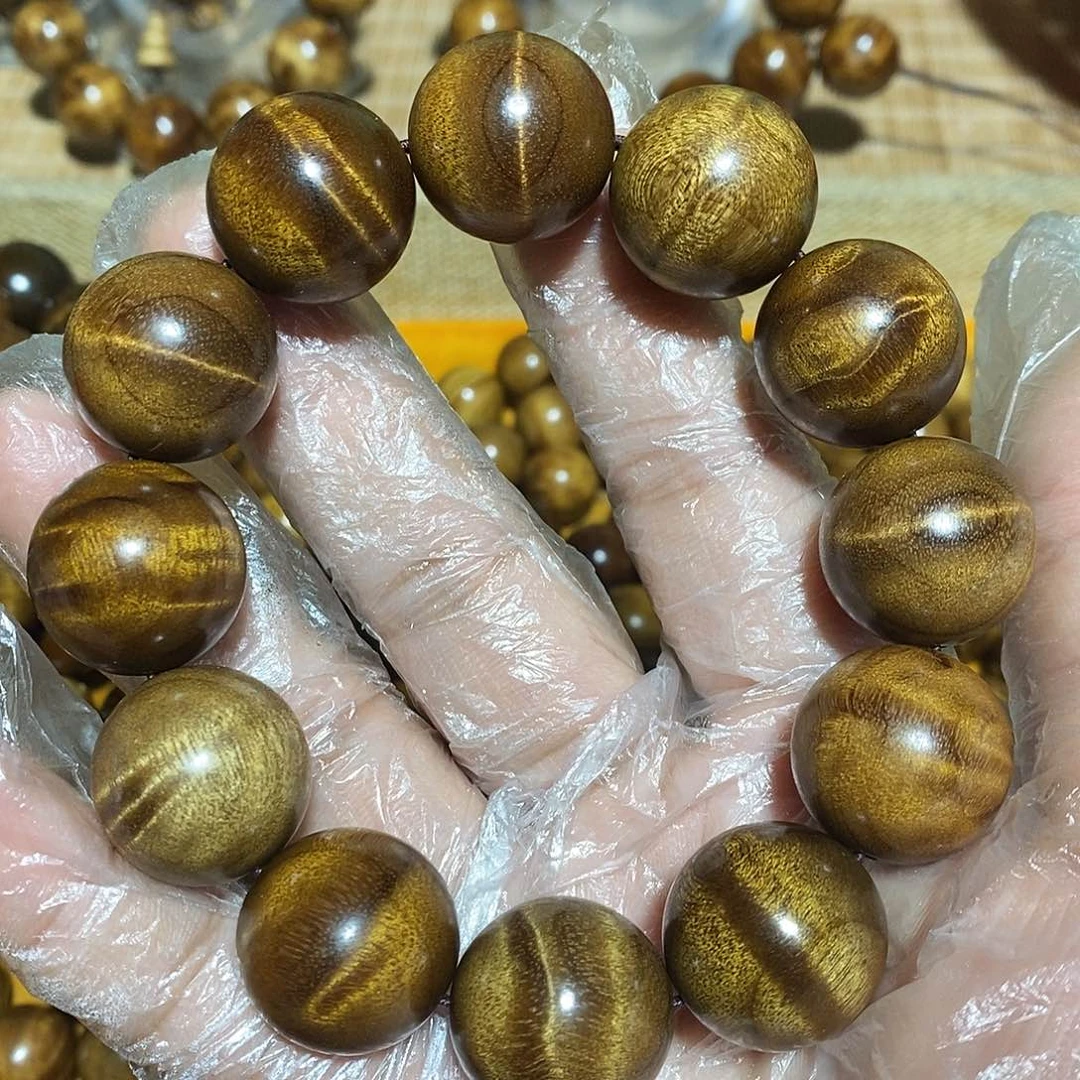 金丝楠小*崽小叶2.0手串不退不换