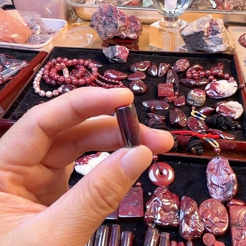 【闪购商品】天然辰砂福**照天然原矿朱砂珠子