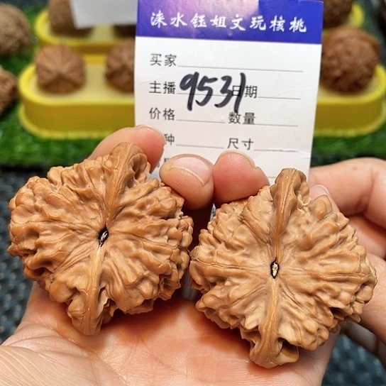 文玩核桃把件49官帽微修9531