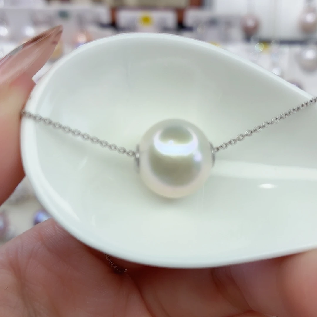 淡水珍珠银S925镶嵌颈饰