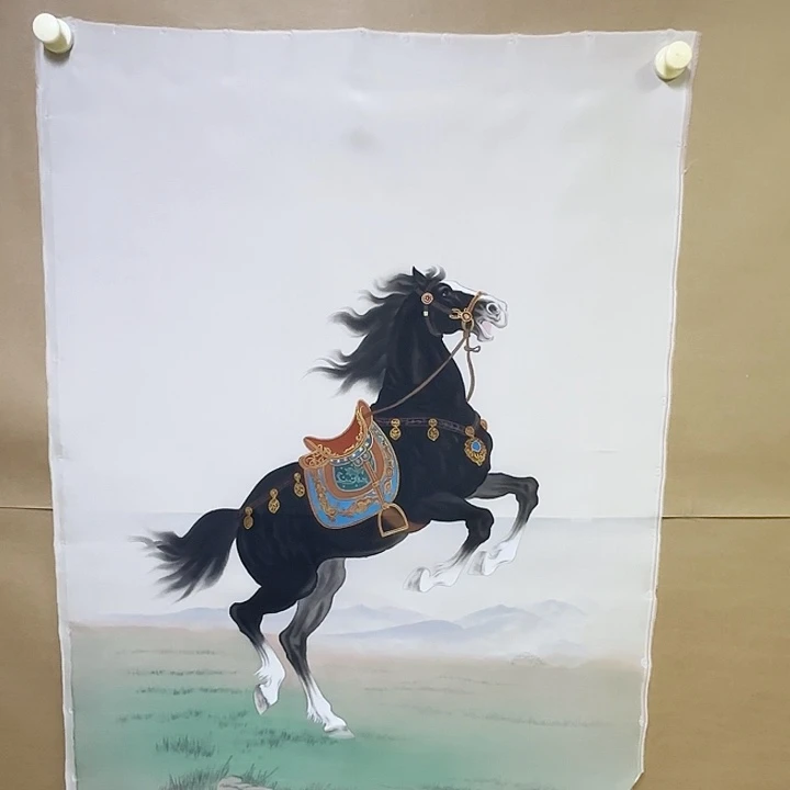 书法马到成功笑绘画