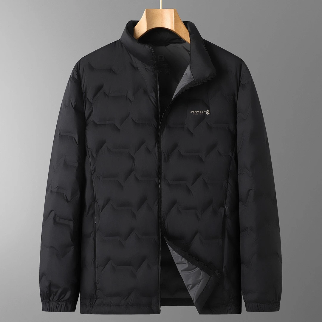 《胖之家》2025羽绒男装加肥大码时尚立领外套冬季肥佬宽松百搭保暖