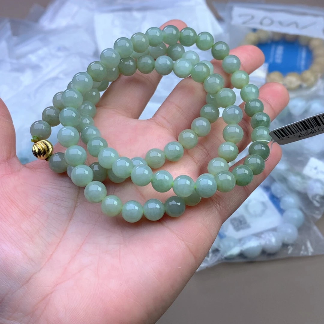 未镶嵌手串定制翡翠