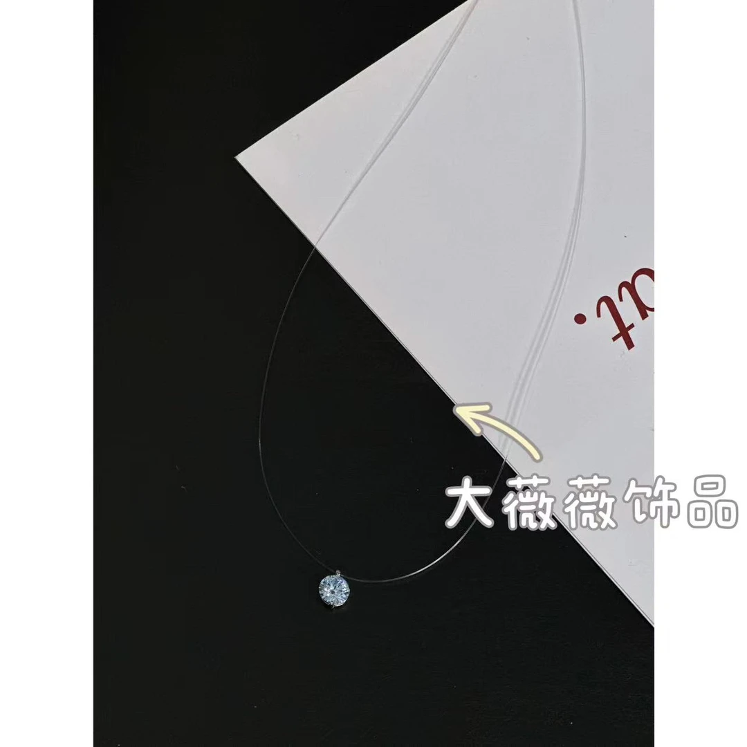 坠链均925银 人鱼之泪简约项链-4777