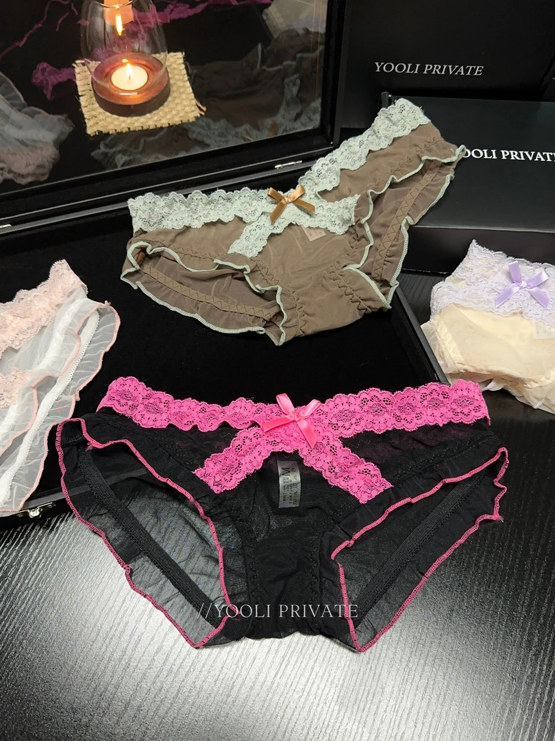 “情媚爱恋”纯欲风情调甜美蕾丝性感内裤