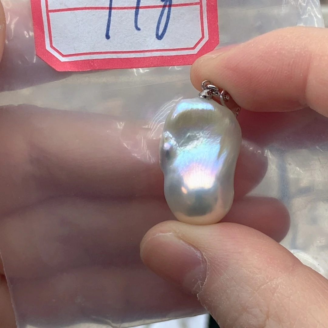 银S925镶嵌颈饰淡水珍珠