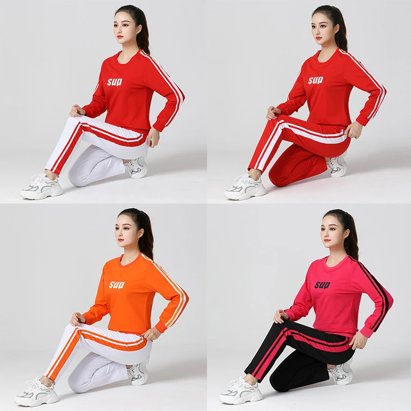 秋冬新款长袖卫衣广场舞服装套装跳舞衣运动休闲舞蹈服鬼步舞服女