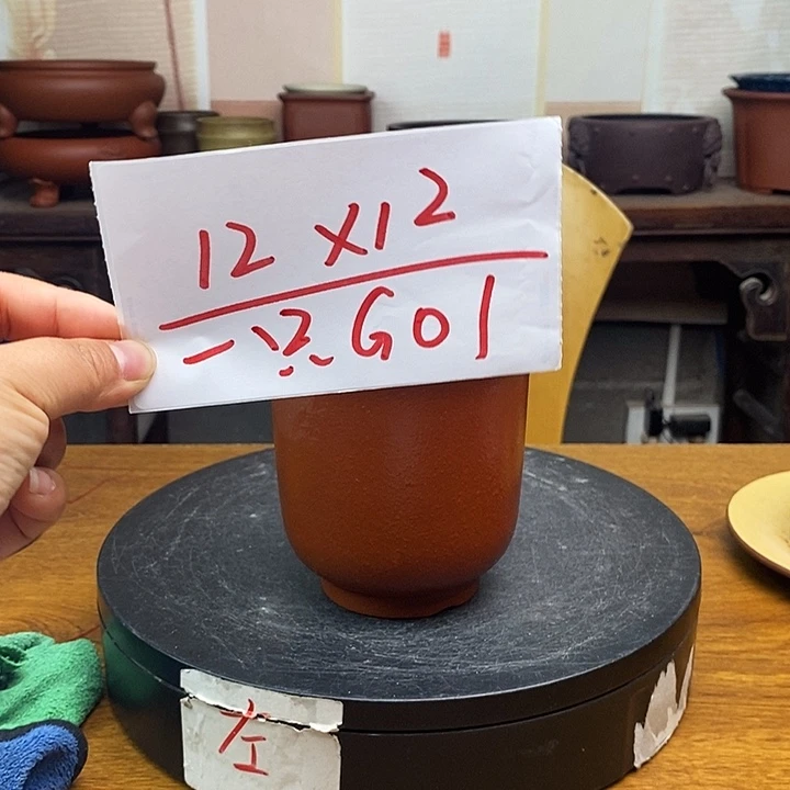紫砂花盆货号一只G01